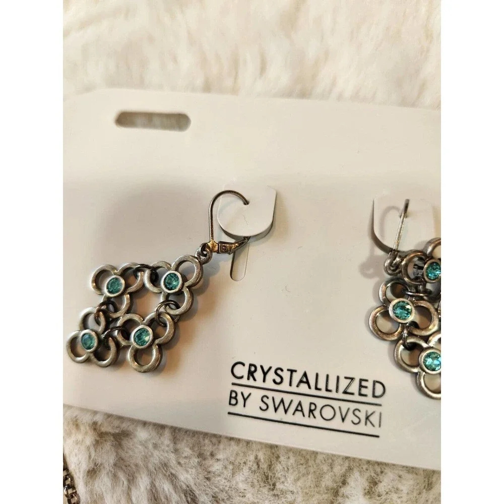 NWT Swarovski Crystallized 5480100 Necklace W/Earrings Set $129 - Picture 11 of 14